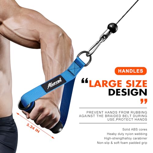HPYGN Exercise Handle, Replacement Fitness Equipment for Pilates, Yoga, Strength Trainer, Pull Down Home Gym Red, Grey, Blue Working Out Handle - color: All Blue Handles