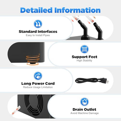 1/10 HP Water Chiller Machine, 42 Gallon Capacity, Hydroponic Cooling System, Efficient Cooling System, Quiet Titanium Fish Tank Water Chiller 50dB for Saltwater Freshwater Axolotl Coral