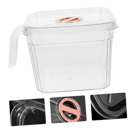 Abaodam Unbreakable Bowl Handle and Lid Safe Aquarium for Betta Fish and for Desktop Decoration Easy to Clean and Maintain