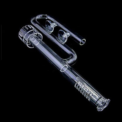 FZONE Aquatic Glass Lily Pipe Inflow with Surface Skimmer for Aquarium Filter 1/2''(12/16mm) Tubing