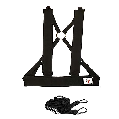 SPEEDSTER Padded Dual-Use Harness with 10ft Towline. Made in The USA for Speed, Agility and Jump Training.