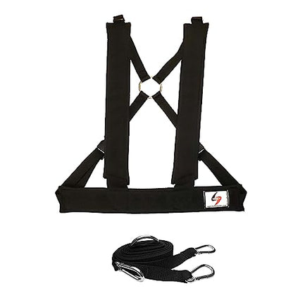 SPEEDSTER Padded Dual-Use Harness with 10ft Towline. Made in The USA for Speed, Agility and Jump Training.