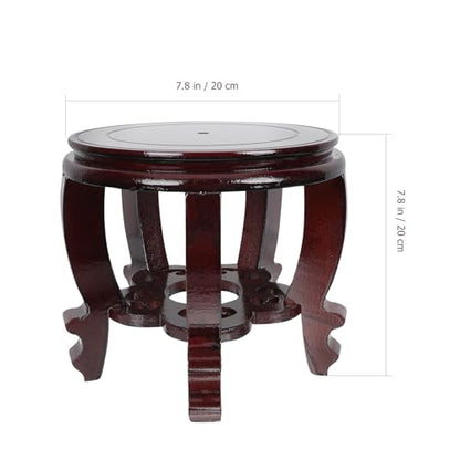 UPKOCH Wooden Fishbowl Stand Chinese Wooden Display Stand Oriental Furniture Fishbowl Stand Vase Aquarium Table Lamp Teapot Base Flower Pot Stand Holder Display Rack Shelves