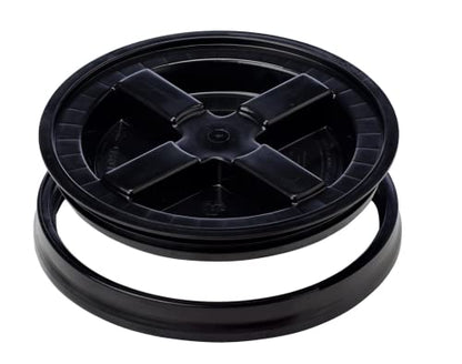 5 Gallon Food Grade BPA Free, Made in USA Pail Plastic Bucket with Screw On Air Tight Double Gasket lid, (Pack of 3)