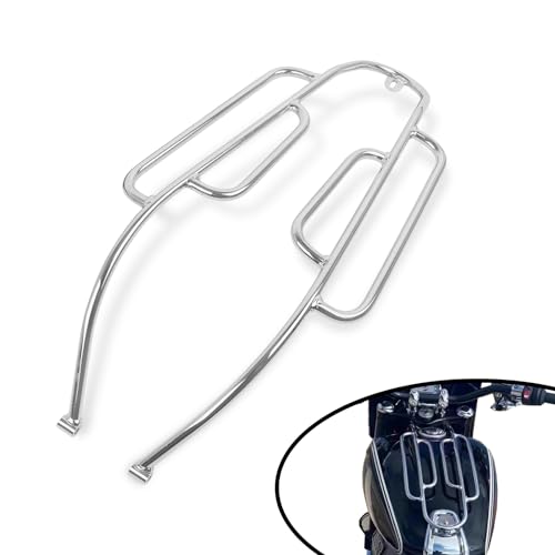 CHIFUN Fuel Tank Luggage Rack Gas Tank Protection Guard Compatible with BMW R18 2020-2023 / R18 Classic 2021-2023 Chrome Steel Motorcycle Front Shelf Bracket - color: chrome