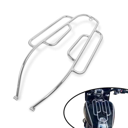 CHIFUN Fuel Tank Luggage Rack Gas Tank Protection Guard Compatible with BMW R18 2020-2023 / R18 Classic 2021-2023 Chrome Steel Motorcycle Front Shelf Bracket - color: chrome
