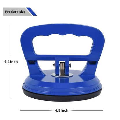 Glass Suction Cup Heavy Duty Aluminum Vacuum Plate Puller Handle Holder Hooks Duty Galss Lifting/Tile Suction Cup Lifter/Moving Glass/Pad for Lifting (Blue, 2Pack)