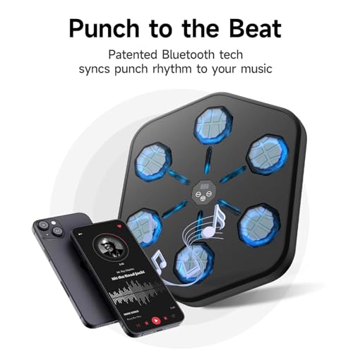 NUNET Music Boxing Machine Wall Mounted LED Workout Punching Target