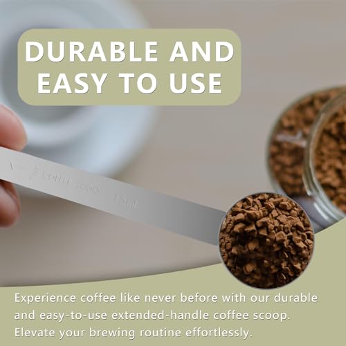 2PCS 1 Tablespoon Coffee Scoop, 9" Long Handle Measuring Spoon, One tbsp (15 ml) Stainless Steel Scooper - size: 1Tbsp