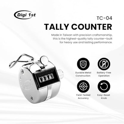 TC-04 Handheld Tally Counter, Digital Pitch Counter Clicker, Mechanical Lap Counter, Taiwan Made Heavy Duty Counter - size: 10-Pack