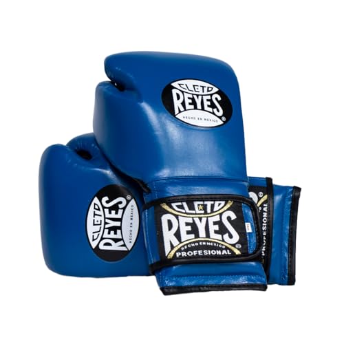 CLETO REYES Training Boxing Gloves with Hook and Loop Closure for Sparring and Heavy Punching Bags, Men and Women, MMA, Kickboxing, Muay Thai - color: Electric Blue, size: 12oz.