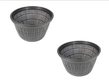 Pond H2o 8" (20cm) Round Water Garden Aquatic Plastic Mesh Pond Plant Flower Basket, Value 2 Pack, Planting Lily Pot Bin, Slotted Mesh Net Planter Pots Baskets Aquaponics, Hydroponics