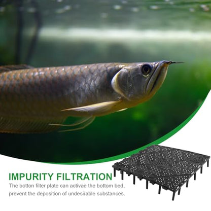 TEHAUX Fish Tank Bottom Filter Plate 5.70 X 5.70 Inch PVC Splicing Undergravel Aquarium Filter for Gravel Compaction Prevention and Water Flow Enhancement 20 Pack