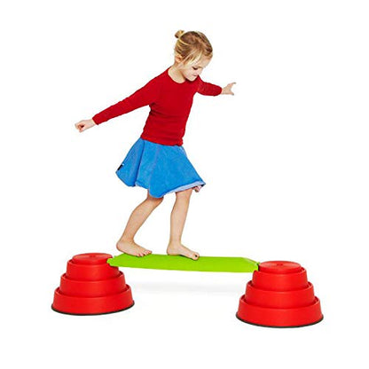 GONGE Build N' Balance Accessories- Balance Course For Sensory Exploration And Balance Training - style: Log Plank