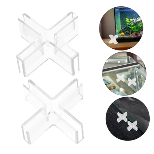 Alipis Aquarium Lid Clips Set 10pcs Glass Fixing Clamps Transparent Plastic Easy Install for Aquarium Decor Fish Tank Partition