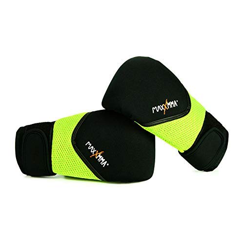 MaxxMMA Neoprene Washable Heavy Bag Gloves - Boxing Punching Training - color: Neon Yellow, size: Small-Medium