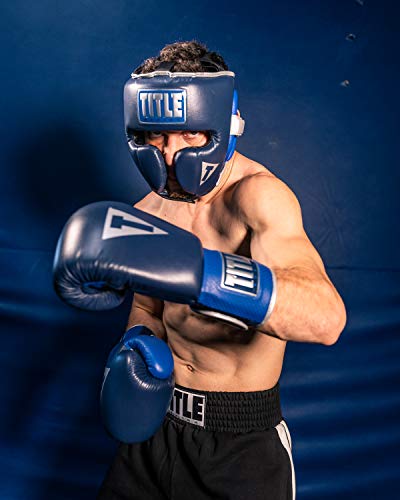 TITLE Royalty Leather Training - Boxing MMA Headgear, Muay Thai - size: Large