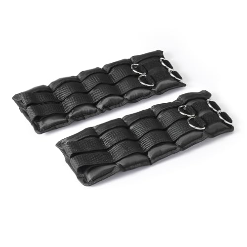 Amazon Basics Adjustable Ankle Weights for Men & Women, for Workouts, Resistance Training, Walking, Black - style: 5 Pound Set (2.5 Pounds Each)