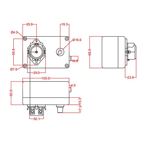 Gikfun 12V Adjustable Peristaltic Dosing Pump Liquid Metering Pump with Adapter for Aquarium Lab Analytical EK1960