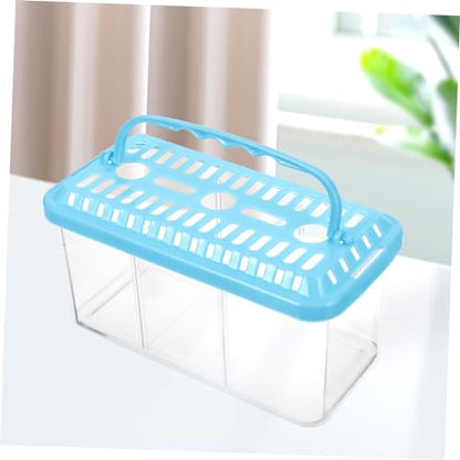 VOSAREA Transparent Fish Breeding Box with Compartment Dividers Fish Isolation Tank for Betta Shrimp Easy to Clean Portable Design Safe Material Increases Survival Rate