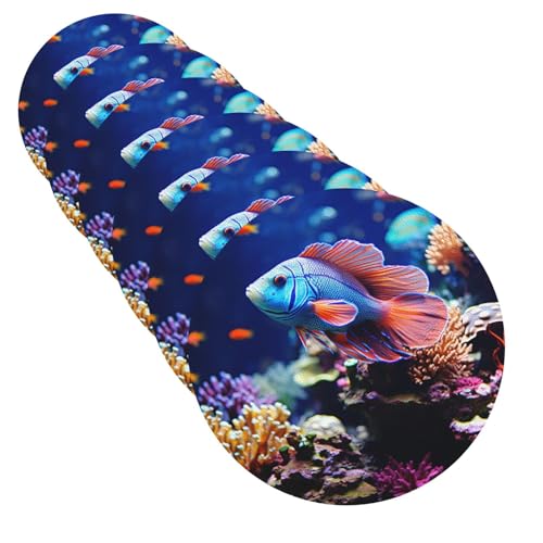 Drink Coasters Set of 6 Leather Coasters for Drinks Coral Reef Fish Aquarium Round Cup Mat Pad Heat Resistant Funny Cup Coaster for Tabletop Protection,4 Inches - color: Round Shape
