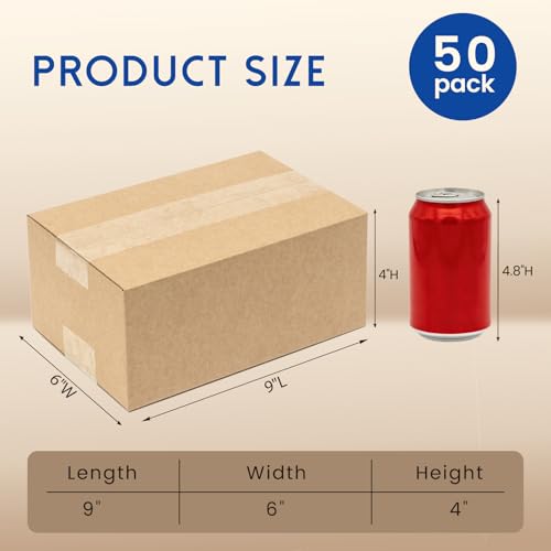 9x6x4" Shipping Boxes 50 Pack - Small Corrugated Cardboard Mailing Box Packaging for Small Business - Brown Mailer Packing Supplies - size: 9x6x4 inches (50 Pack)