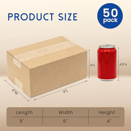 9x6x4" Shipping Boxes 50 Pack - Small Corrugated Cardboard Mailing Box Packaging for Small Business - Brown Mailer Packing Supplies - size: 9x6x4 inches (50 Pack)