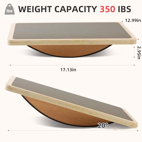 Juoe Balance Board Wobble Board,Balance Toys for Physical Therapy - color: Gery