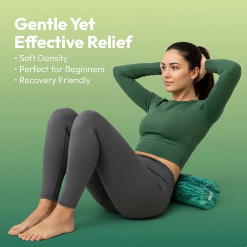 Soft Density Foam Roller 36 x 6 Inch for Exercise, Yoga, Pilates & Recovery