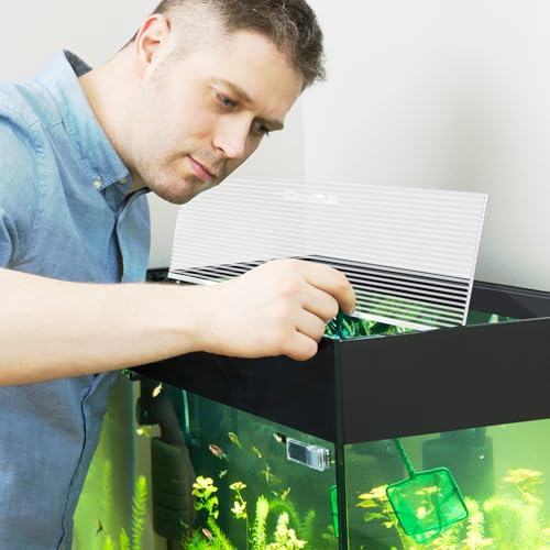 Sieral 2 Pcs Clear Aquarium Canopy Set Polycarbonate Greenhouse Panels 22.95 x 16.61 x 0.24 Inch for 75/90/110 Gallon Fish Tank with Center Brace Aquariums Cover Fish Tank Lid - color: clear, size: 48 x 18 Inch
