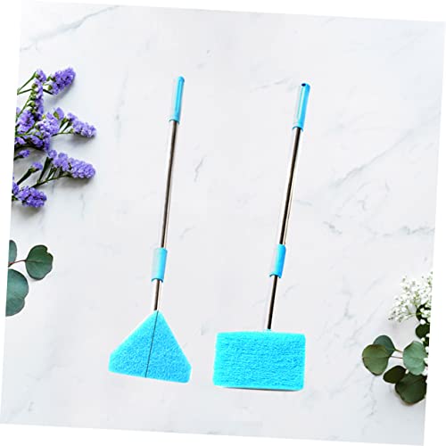 Happyyami Aquarium Cleaning Brush Set 2 Pcs Telescopic Sponge Brush Long Handle Scrubber for Fish Tank Glass Cleaning