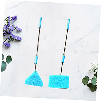Happyyami Aquarium Cleaning Brush Set 2 Pcs Telescopic Sponge Brush Long Handle Scrubber for Fish Tank Glass Cleaning