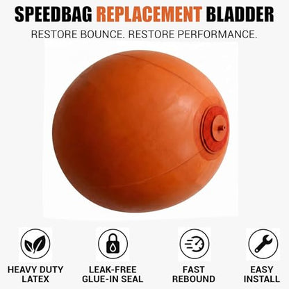 Boxing Speed Bag Latex Heavy-Duty Replacement Glue in Bladder for Boxing Speed Bags, 9-inch Large, Single