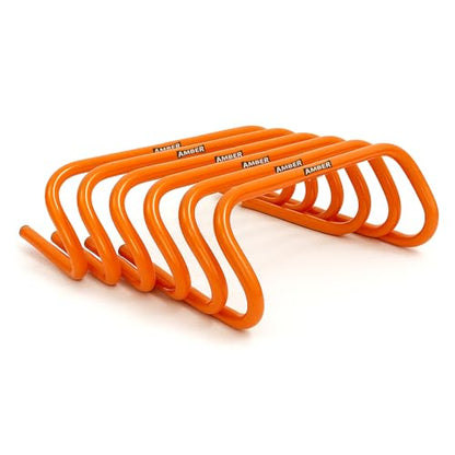 Multi-Sport Speed Training Hurdles Set of 6 Mini Hurdles for Agility & Coordination, Lightweight PVC Construction, Ideal for Football, Soccer, Baseball, Hockey, Track, Tennis, Lacrosse, 6 inch