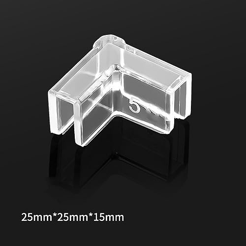 4PieceS Fish Edges Protector Clear Fish Tools Clear Aquarium Fish Glass Cover Protector Easy Install - size: 5mm: 25x25x5mm/ 0.98x0.98x0.19in