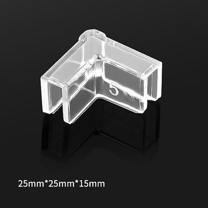 4PieceS Fish Edges Protector Clear Fish Tools Clear Aquarium Fish Glass Cover Protector Easy Install - size: 5mm: 25x25x5mm/ 0.98x0.98x0.19in