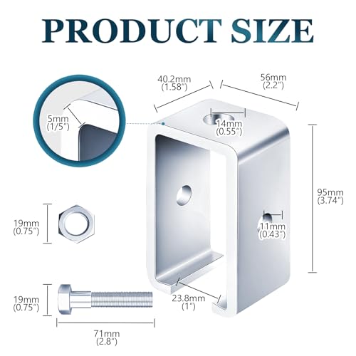 Channel Trolley Track Hanger Bracket for UNISTRUT Strut Channel,1-5/8 Intermediate Support Hange Bracket for All 1-5/8"Channel Trolley Track,for Unistrut Hardware Trolley(12 Packs) - style: 12 Packs