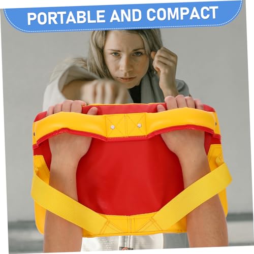 Totority Curved Kickboxing Pad Small Taekwondo Training Shield with Reinforced Handles for Side Kick Practice in Martial Arts and Boxing