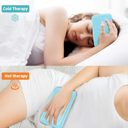 Ice Packs for Injuries Reusable, Hot & Cold Therapy | Gel ice Pack for Pain, Swelling, Injuries of Knee, Shoulder, Foot, Back, Ankle, Neck, Elbow, Wisdom Tooth - style: Rectangle - Blue