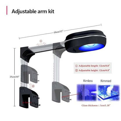 RL60 WiFi Reef LED Light, 60W Full Spectrum Marine Reef LED Aquarium Lighting for Soft/LPS Corals & Saltwater Fish Nano Tanks, Built-in Timer, WiFi Phone Programmable, Sunrise Sunset