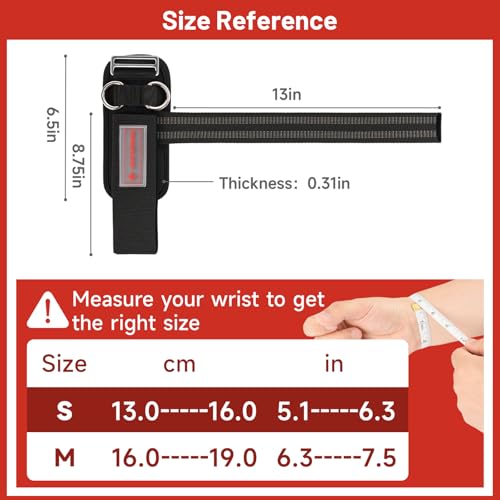MANUEKLEAR 2 Size Gym Lifting Straps with D Rings for Cable Machine - color: Black Red