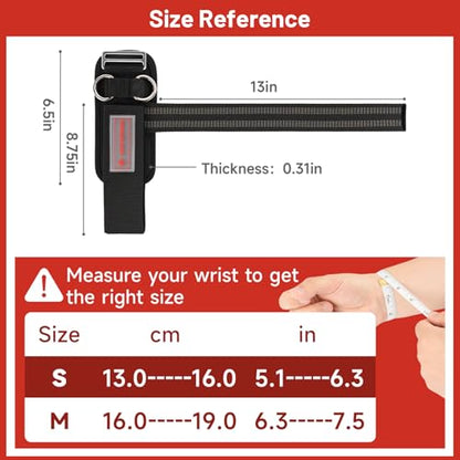 MANUEKLEAR 2 Size Gym Lifting Straps with D Rings for Cable Machine - color: Black Red