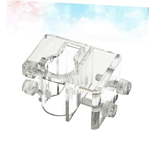 2pcs Aquarium Fixed Clip Water Holder Clamp Acrylic Fish Tank Clip (Size s 5-20mm) Prevents Slipping Falling - color: Transparentx2pcs, size: Size 1x2pcs