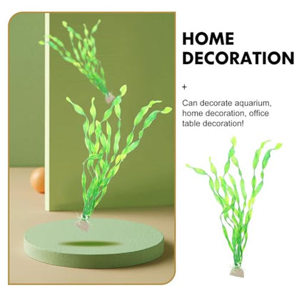 Kisangel 10pcs Artificial Fish Tank Plants Resin Underwater Kelp Grass Aquarium Landscape Decor Green for Freshwater Aquariums