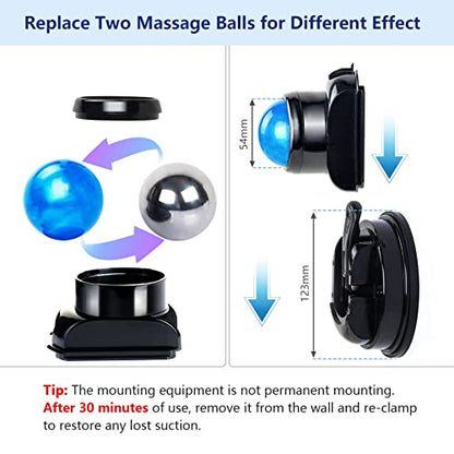 Wall-Mountable Massage Ball 2 pack Muscle Massage Roller for Pain Relief - style: 1 - Pack - Mountable Ball