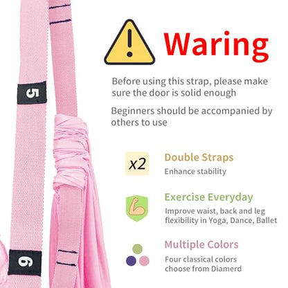 Leg Stretcher Strap, Adjustable Door Flexibility Trainer