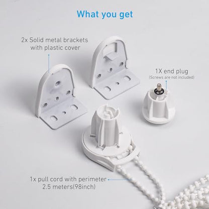 28mm Roller Blind Brackets Upgrade Roller Blind Fittings Spare Kit, Universal Roller Shade Clutch with Metal Brackets - style: 28mm Metal Bracket