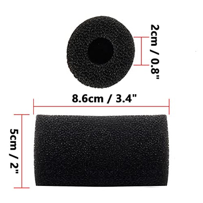Bivethoi 4 Pcs Pre-Filter Foam Sponge Roll, Aquarium Intake Filter Media Sponge, Compatible Filter Accessories for Aquarium Fish Tank (Black)