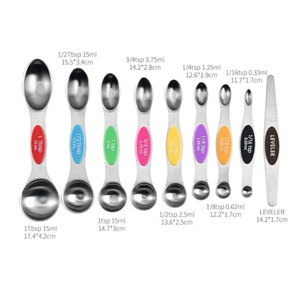 Measuring Spoon Stainless Steel Double-Ended 9 PacksDJA272-01