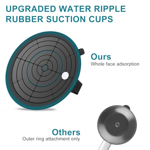 2 Pack 8" Suction Cup for Glass,Heavy Duty Glass Suction Cup Lifter with Metal Handle,Max Load 880lbs Industrial Windows Suction Cups Handle for Tile,Granite